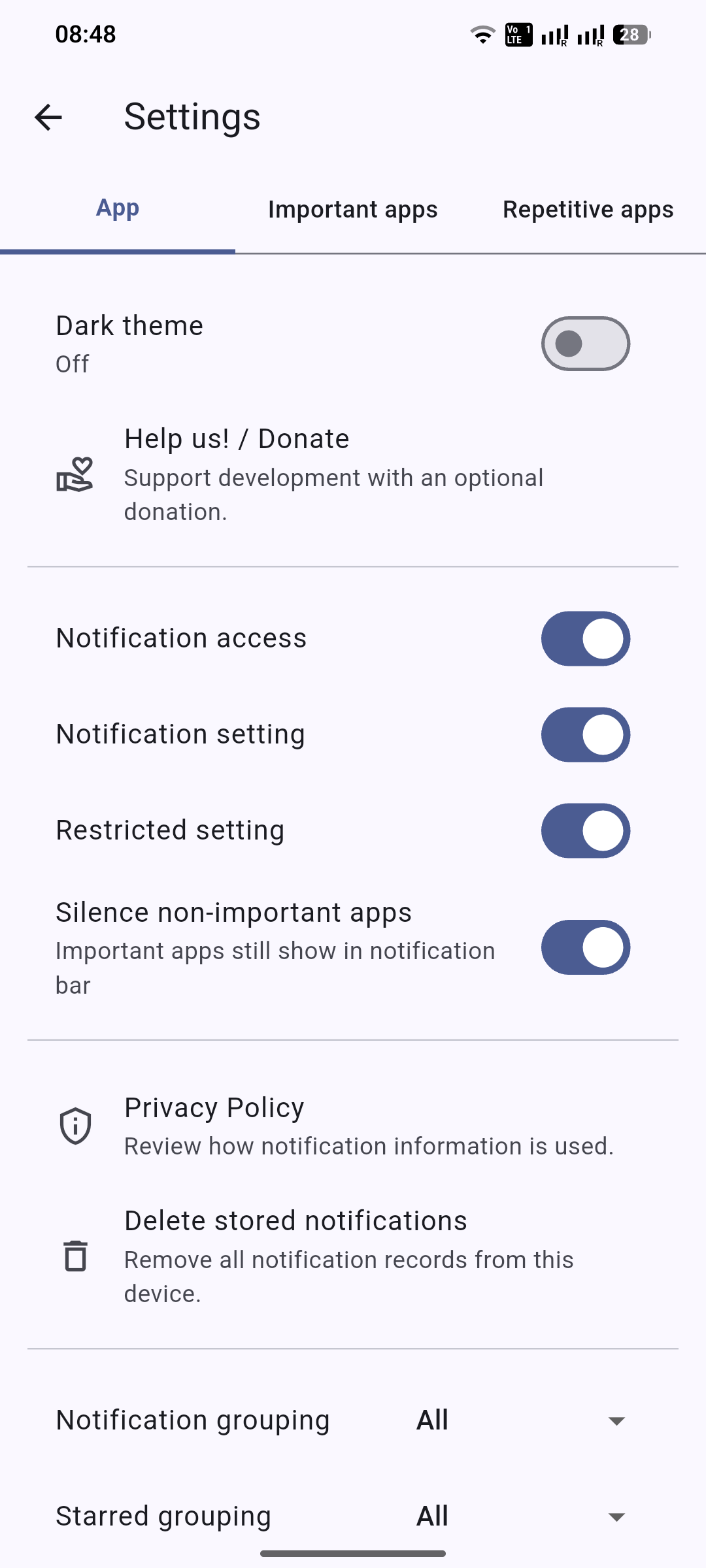 Xeta Notifications Organizer screenshot 4