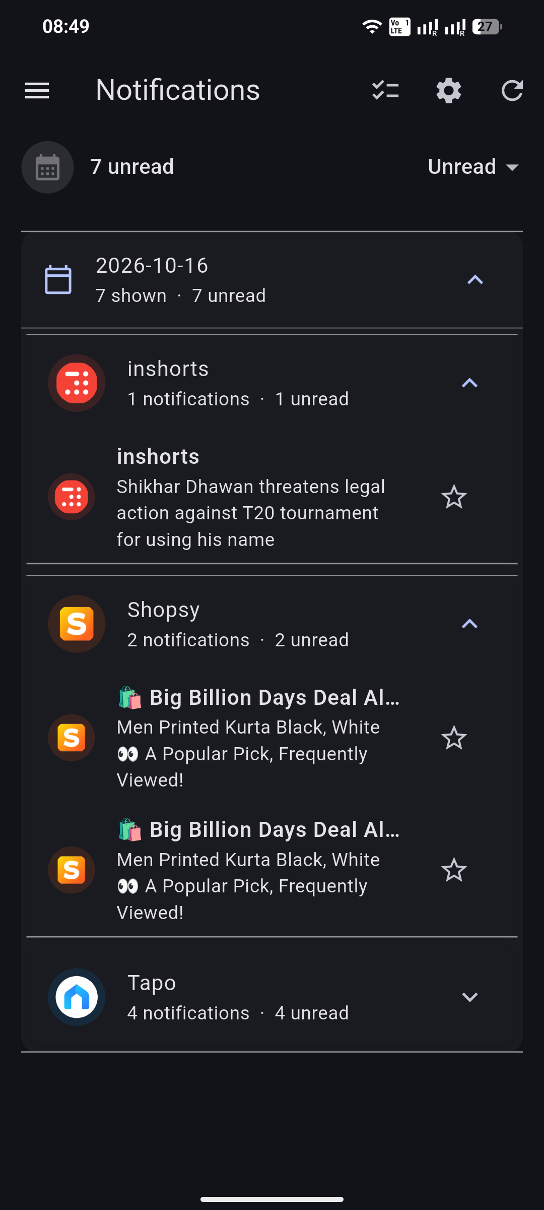 Xeta Notifications Organizer screenshot 7