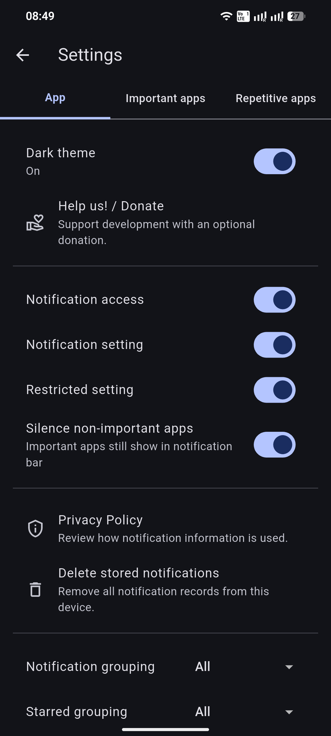 Xeta Notifications Organizer screenshot 9